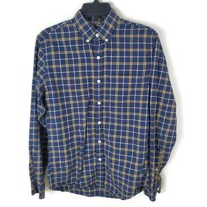 J Crew Men's Oxford Navy Plaid S 94630